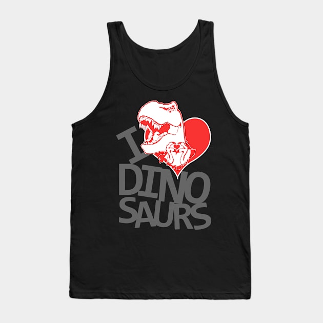 I Heart Dinos Tank Top by TyrannosaurusRy